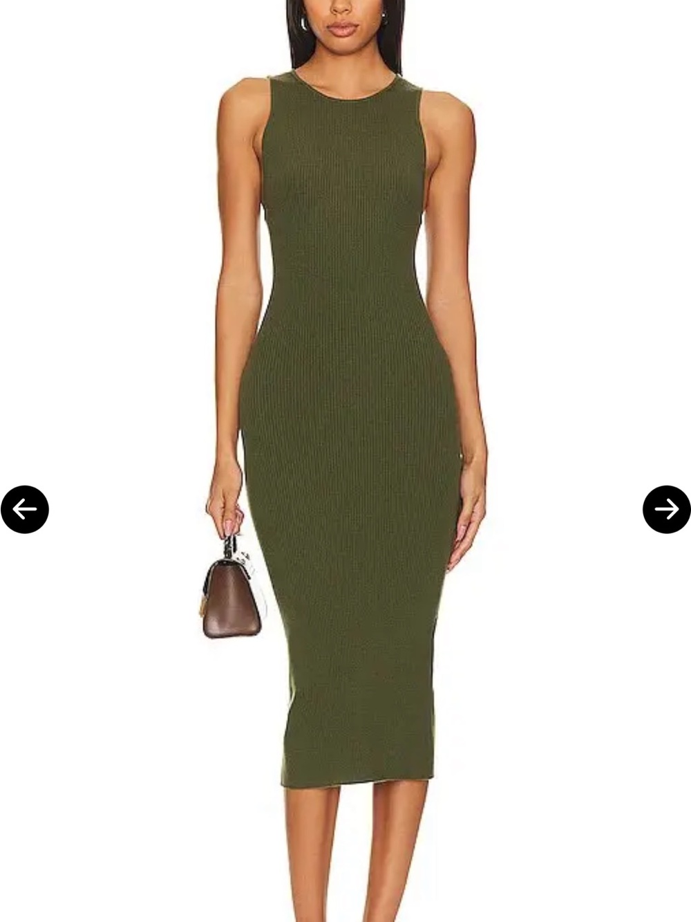 Alice + Olivia Wright Knit Dress in Olive